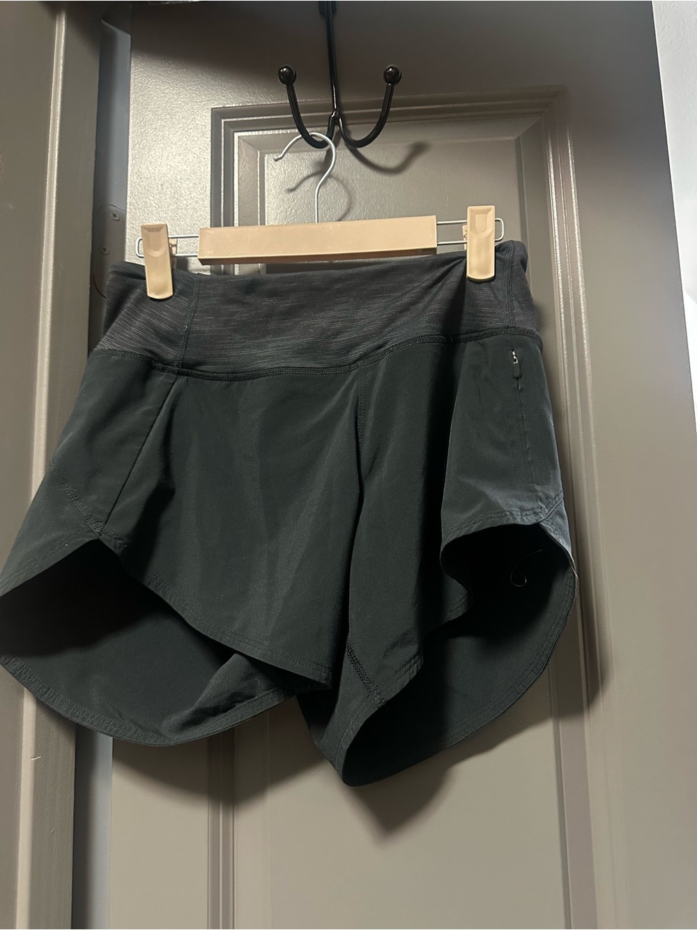 Outdoor Voices Black Athletic Shorts with Wide Waistband
